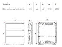 Quadro de Distribuição Tigre Slim 64 Disjuntores DIN de Embutir Branco IP40