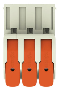 Conector MCS 25mm 76A 3 Vias Cinza Claro Industrial
