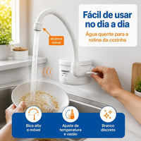 Torneira Elétrica Lorenzetti Loren Easy 4 Temperaturas Branco Acetinado – 127V 4.800W ou 220V 5.500W – Registro 1/4 de Volta