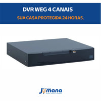 Gravador de Vídeo WEG DVR 4 Canais Full HD DV-M04F-131 Bivolt 12V – Híbrido Analógico + IP | Ref. 16994461
