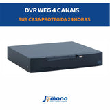 Kit Segurança WEG 4 Câmeras HD Full HD + DVR 4 Canais Bivolt 127/220V para Monitoramento Residencial e Comercial