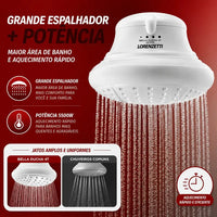 Chuveiro Lorenzetti Bella Ducha 4T Branco 5500W 127V – 4 Temperaturas
