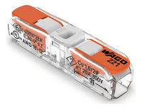 Kit com 10 Conectores Em Linha 221-2411 Laranja 4mm² Wago