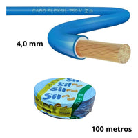 Cabo Flexível 4mm2 Azul 750V Antichamas 100m SIL