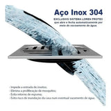 Grelha Inox para Ralo Automático Quadrada 10 cm Lorenzetti Loren Protect
