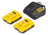 Furadeira Parafusadeira Bateria 20v 2 Baterias  1 Carregador Amarelo 127/220v 60 Hz