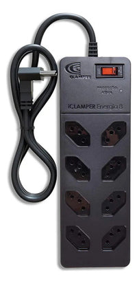 Filtro de Linha Energy 8 Tomadas Proteção DPS Preto 127/220V Clamper