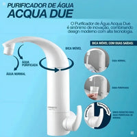 Purificador de Água com Torneira Lorenzetti Acqua Due 7411040 Branco para Parede com Refil Incluso