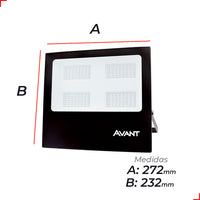 Kit 4 Refletores LED Slim 200W 6500K Branco Frio IP65 Bivolt Avant