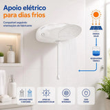 Chuveiro Elétrico Lorenzetti Top Jet Turbo Multitemperaturas Branco 220V 7500W com Pressurizador