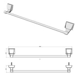 Kit Acessórios Banheiro Lorenzetti Attic Quadra 5 Peças Branco 2000 F24 Fixação Parede
