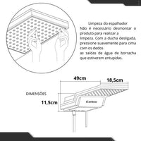 Chuveiro Eletrônico Enerbras E-Griff Preto 127V 5500W com Controle Eletrônico de Temperatura
