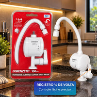 Torneira Elétrica Loren Easy de Mesa 4 Temperaturas 127V 4800W Branco Brilhante Lorenzetti