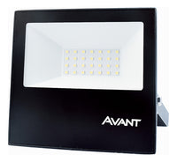 Refletor Led Slim Preto 100W IP 66 6500K Temperatura de cor Branco Frio Bivolt AVANT