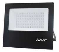 Refletor Led Slim Preto 100W IP 66 6500K Temperatura de cor Branco Frio Bivolt AVANT