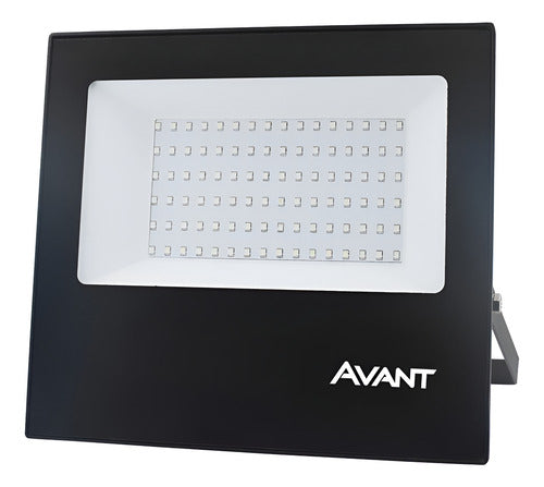 Refletor Led Slim Preto 100W IP 66 6500K Temperatura de cor Branco Frio Bivolt AVANT