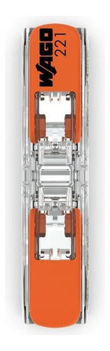 Kit com 10 Conectores Em Linha 221-2411 Laranja 4mm² Wago