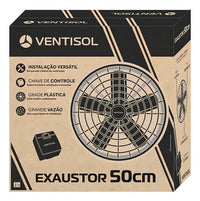 Exaustor Axial Ventisol Industrial 50cm 220V 1/4CV com Reversão 5 Pás Ref. 445