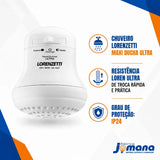 Chuveiro Elétrico Branco Maxi Ducha 4600W 220V Lorenzetti