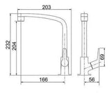 TORNEIRA PARA COZINHA LORENZETTI FLATT 1167 F71 PRETO FOSCO – BICA MÓVEL 1/4 DE VOLTA