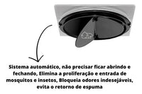 Grelha Inox para Ralo Lorenzetti LorenProtect Redonda 150 mm (15 cm) com Fechamento Automático Anti-Inseto