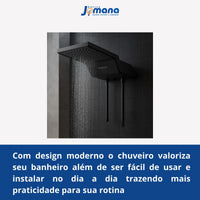 Chuveiro Ducha Eletrônica Enerbras E-griff Preto 7800w Potência 7.8 Kw 220v