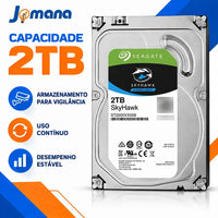 HD Seagate SkyHawk 2TB 3,5" SATA III para DVR e NVR – ST2000VX017