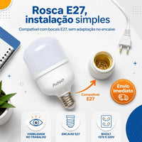Lâmpada LED Bulbo HP Avant 50W 6500K E27 Bivolt Branco Frio