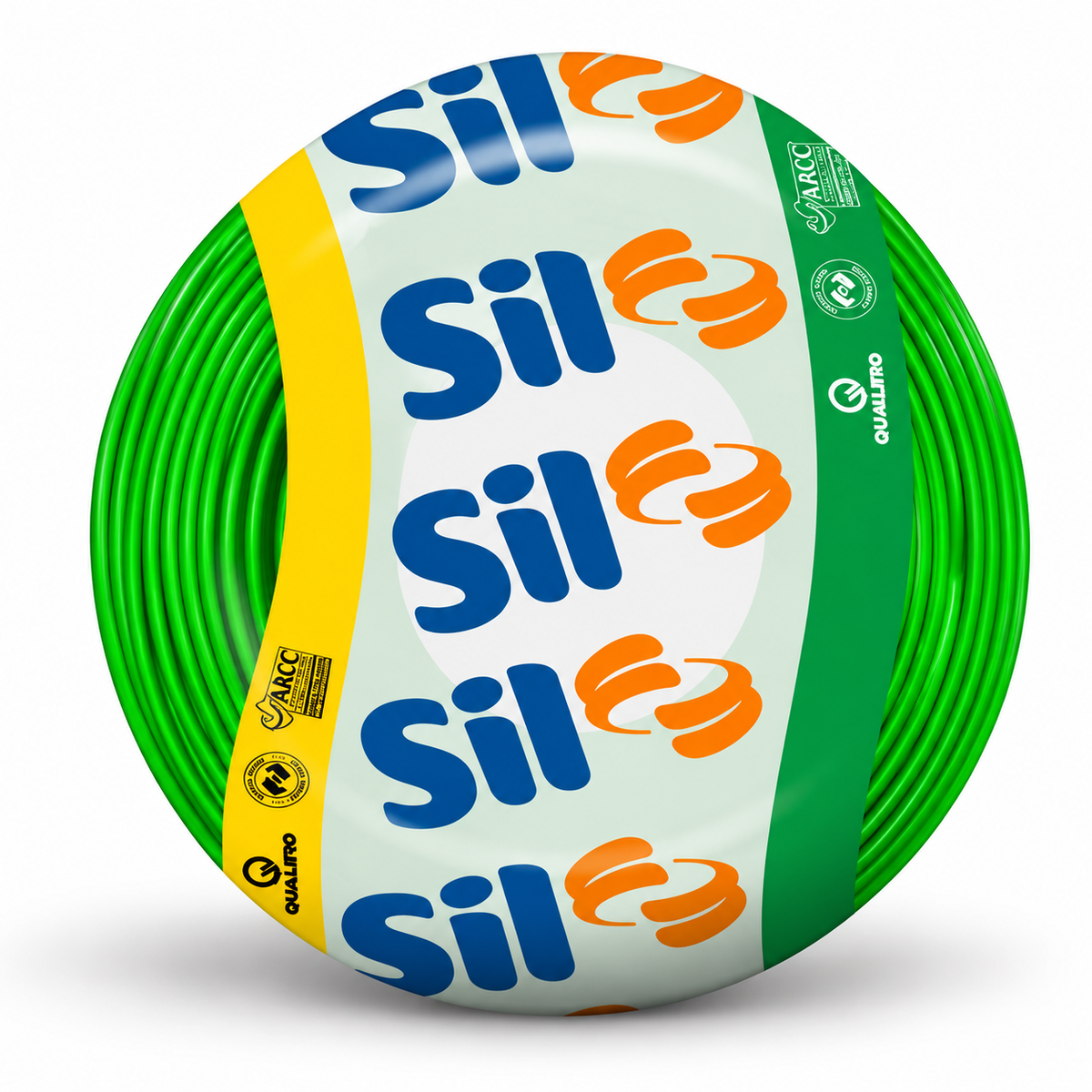 Cabo Flexível Unipolar SIL 16 mm² Verde 450/750V Antichama 100% Cobre – Rolo 100 Metros