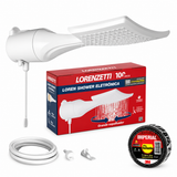 Kit Chuveiro Loren Shower Ultra Eletrônico 220V 7500W + Fita Isolante 20m Lorenzetti