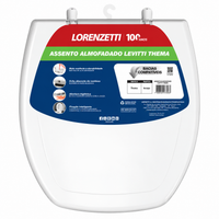 Assento Sanitário Almofadado Lorenzetti 480330 Branco – Compatível com Bacias Square e Loren Luna em Polipropileno
