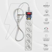 Filtro de Linha Clamper 6 Tomadas com DPS Bivolt Transparente