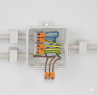 Conector Emenda 2 Vias 4mm Kit 10 unid Laranja-claro Wago