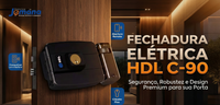Hdl Fechadura Eletrônica C90 Abre P/dentro Fixa Preta