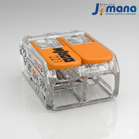 Conector Emenda 2 Vias 4mm Kit 10 unid Laranja-claro Wago
