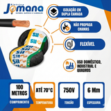 Cabo Flexível 6mm² SIL 450/750V Antichama - Rolo 100 Metros