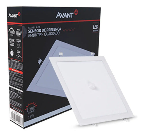 Plafon LED Avant Branco Frio 6500K Bivolt 127/220V Branco de Sobrepor