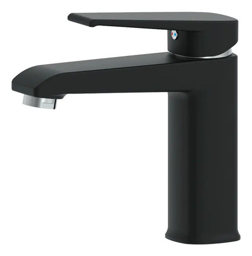 Misturador Monocomando para Lavatório Lorenzetti Loren Shape 2875 B46 Black Fosco Água Quente e Fria