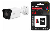 KIT CÂMERA IP WEG WCAM 5MP COM ANÁLISE INTELIGENTE + CARTÃO MICROSD 64GB CLASS 10 – BRANCO