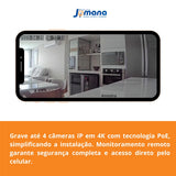 Gravador NVR WEG 4 Canais PoE 4K 8MP 127/220V NV-M04K-131