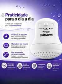 Chuveiro Lorenzetti Maxi Ducha Ultra Branco 127V 5500W 5,5 kW