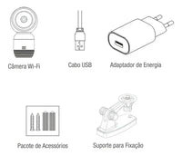 Câmera de Segurança Externa Wi-Fi WEG Home Full HD 1080p IP65 + Cartão MicroSD 64GB Classe 10 – Branco