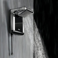 DUCHA LORENZETTI ACQUA STAR ULTRA PRETO/CROMADO 220V 7800W ELETRÔNICA