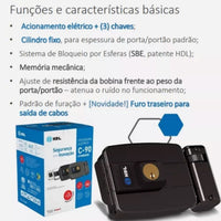 Hdl Fechadura Eletrônica C90 Abre P/dentro Fixa Preta