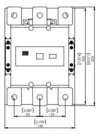 Contator WEG CWM250-22-30D23 Tripolar 250A Bobina 220V 50/60Hz para Acionamento de Motores Industriais