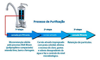 Purificador de Água com Torneira Lorenzetti Acqua Bella PA PR Parede Preto Black Refil Troca Fácil