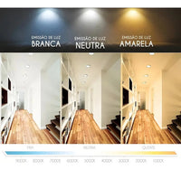 Painel LED Sobrepor Redondo Avant 12W 4000K Bivolt 127/220V Branco – Alumínio – Luz Neutra