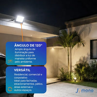 Refletor LED Avant Slim 400W 6500K Bivolt IP66 Preto 30.000lm Branco Frio