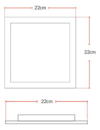 Painel LED Embutir Quadrado Avant 18W Bivolt 127/220V Branco para Forro de Gesso