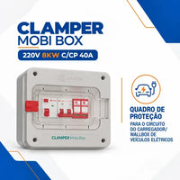 Quadro de Proteção CLAMPER Mobi Box 220V 8kW 40A C/CP Cinza